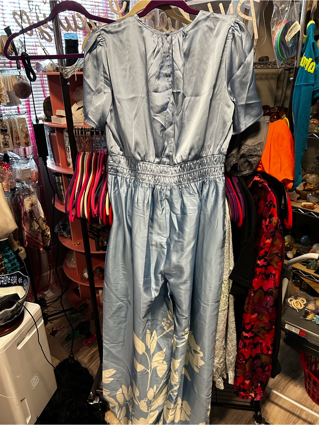 Ina Satin Light Blue Blouse